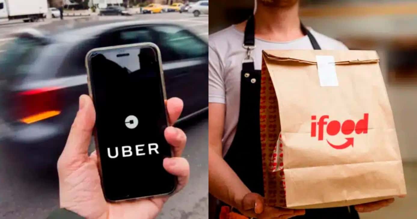 Uber e Ifood armam punição para lista de motoristas e entregadores endividados (Foto: Montagem/TV Foco)