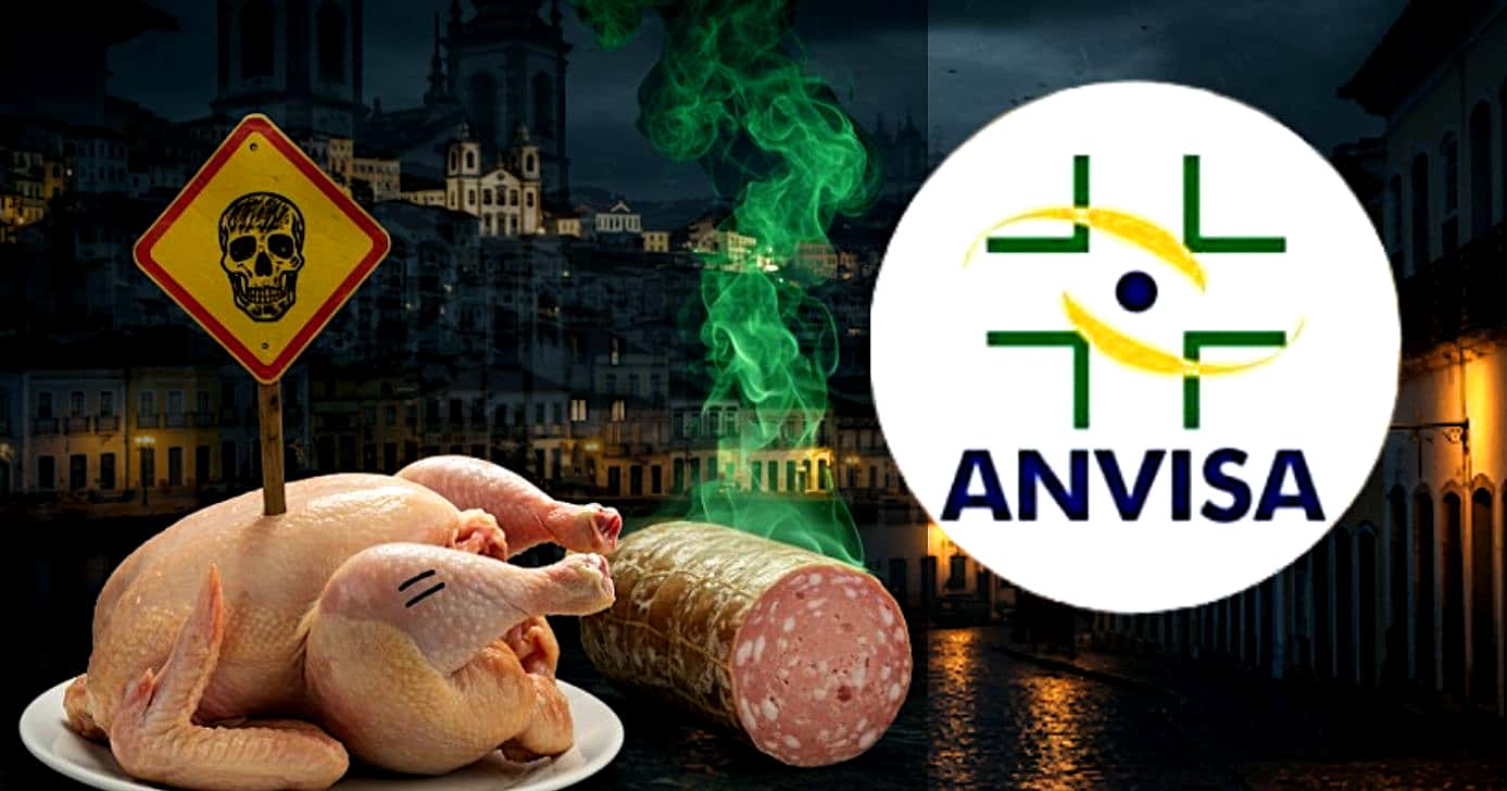 Crise sanitária envolvendo mortadela e frango liga alerta na ANVISA, em Salvador. BA (Foto Reprodução/Montagem/Tv Foco)