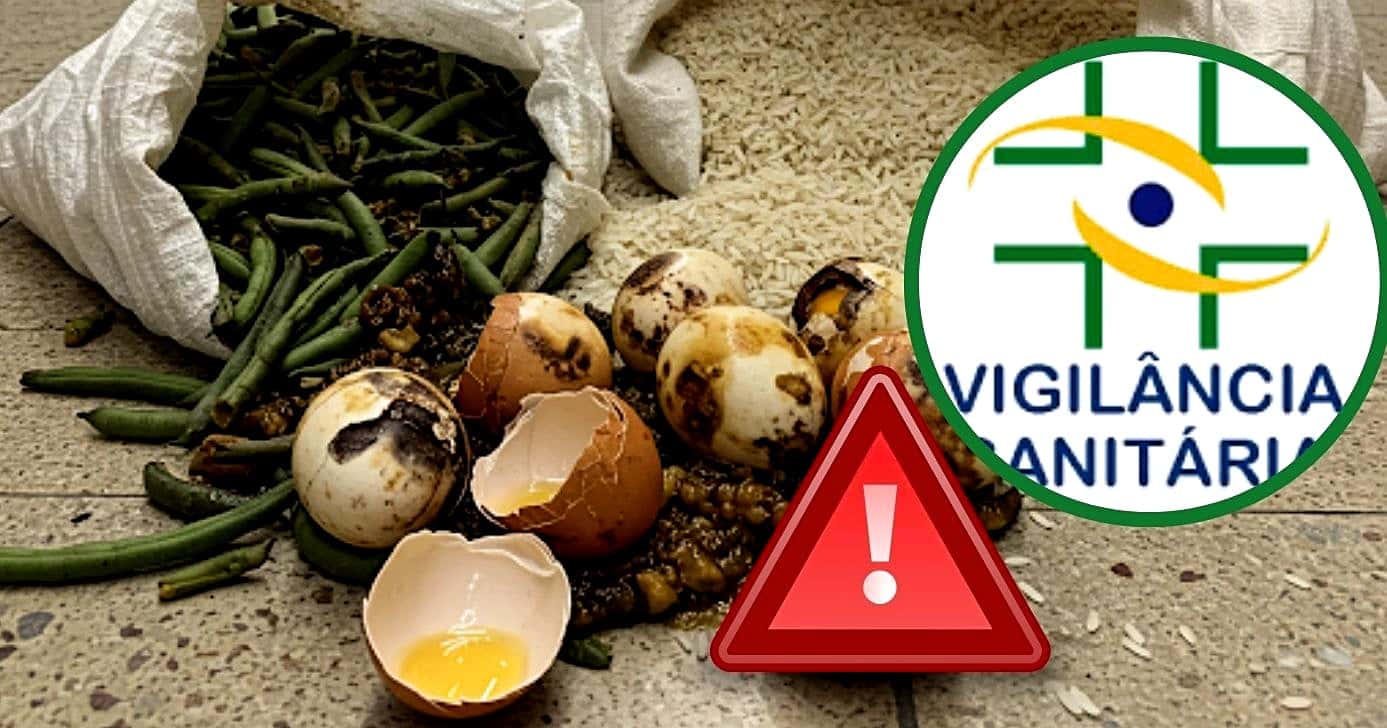 Presença de alimentos podres em distribuidora de alimentos, na região de João Pessoa, PB, aciona Vigilância Sanitária (Foto Reprodução/Montagem/Lennita/Tv Foco/Canva)