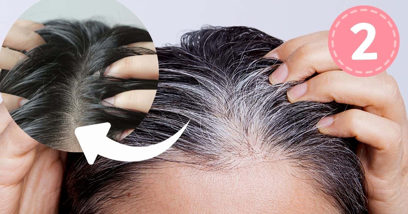 Cabelo branco e fios escuros (Foto: Reprodução / Canva / Montagem TV Foco)