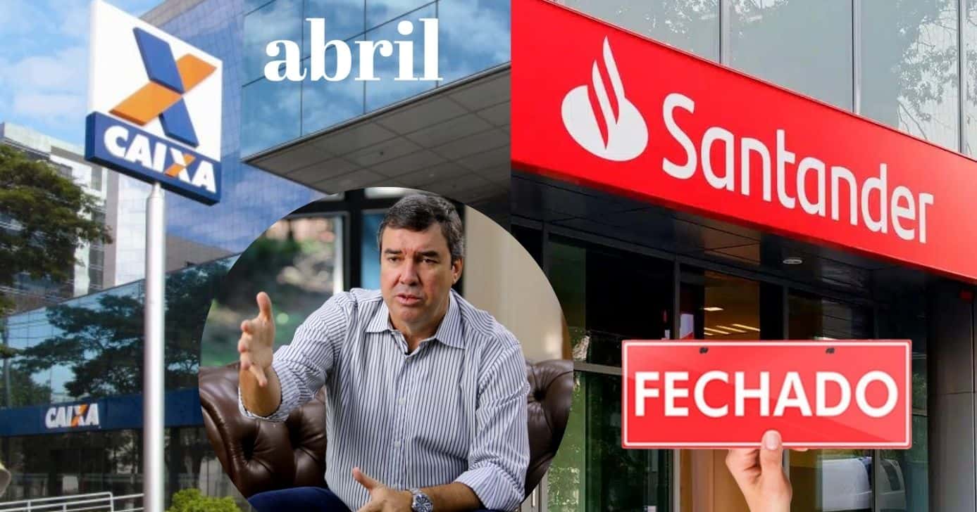 Caixa, Santander e Riedel (Foto: Reprodução / Canva / Montagem TV Foco)