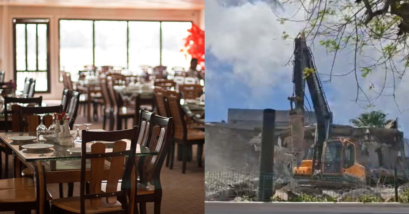 A demolição de restaurante famoso em Salvador, na Bahia (Foto: Divulgação)