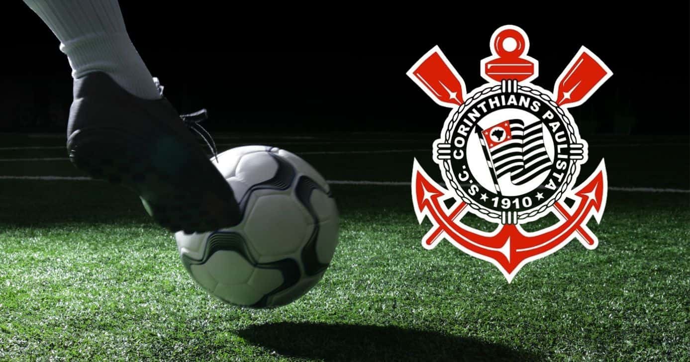 Jogador e logo do Timão (Foto: Reprodução / Corinthians / Montagem TV Foco)