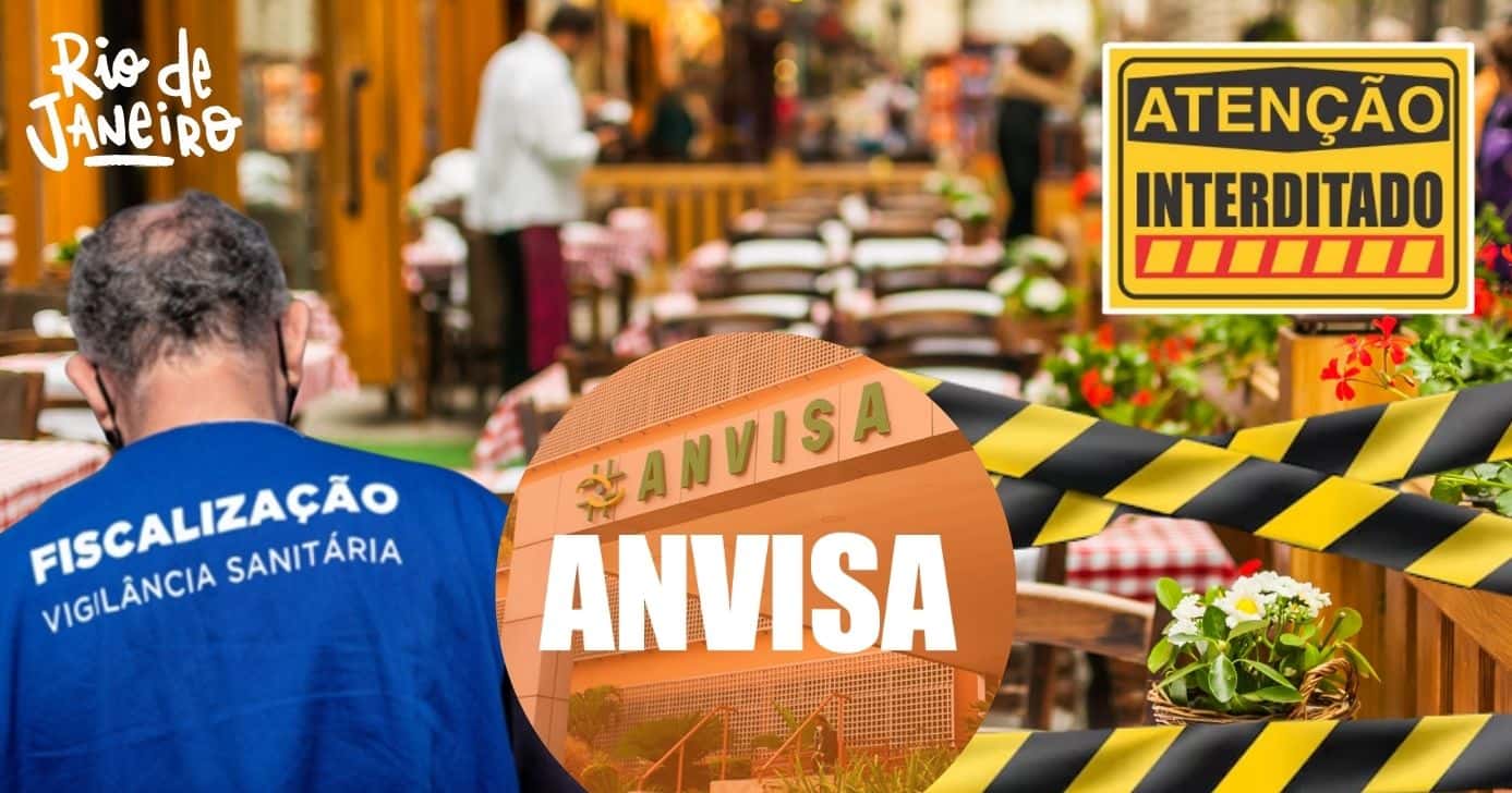 Restaurante interditado no RJ pela Vigilância Sanitária (Foto: Reprodução / Anvisa / Canva / Montagem TV Foco)