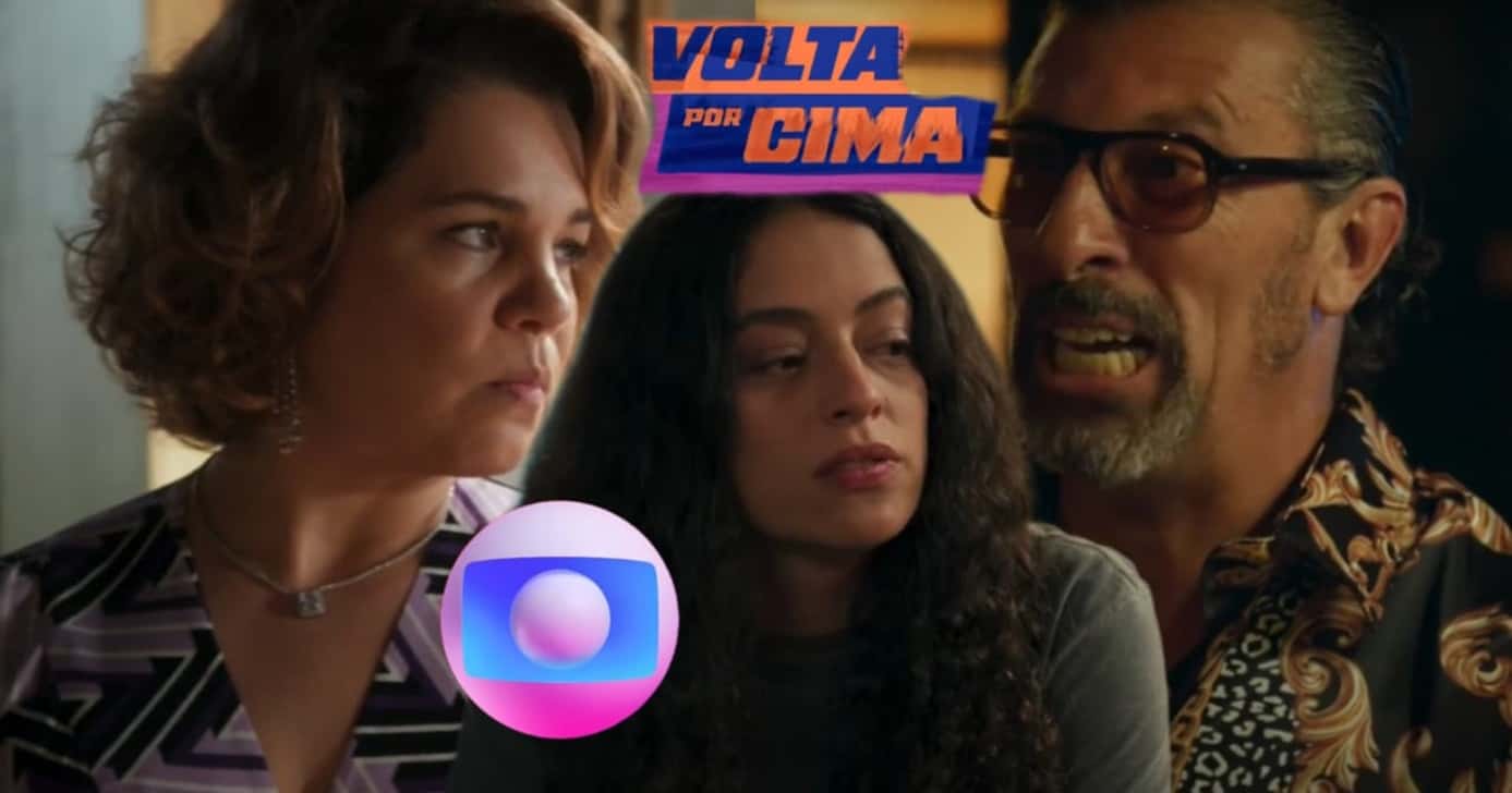 Osmar aos prantos e Violeta apunhalando Cacá: 2 bombas são detonadas na reta final de Volta Por Cima (Foto: Reprodução/ TV Globo/ Montagem TV Foco)