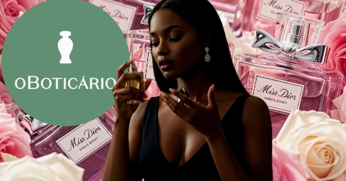 Perfumes de O Boticário são considerados similares ao "Miss Dior" (Foto Reprodução/Montagem/Lennita/Tv Foco/Canva/GMN)