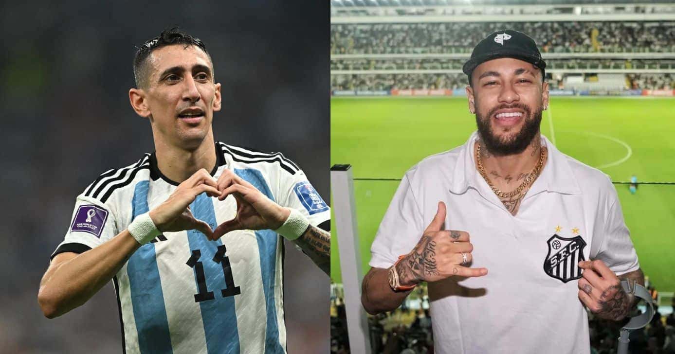 Contratação de Di Maria no Santos com Neymar - Foto Reprodução Internet