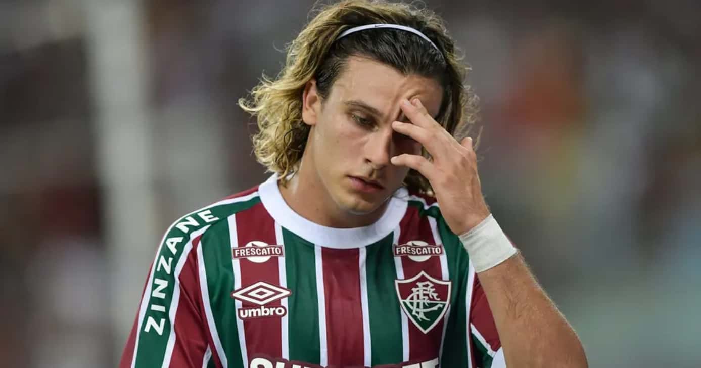 Agustín Canobbio sofreu uma fratura na face (Foto: Thiago Ribeiro/AGIF)