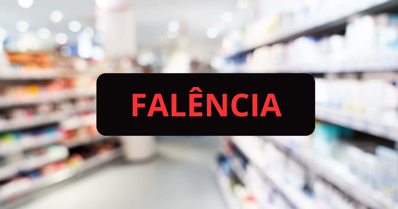 Ilustração falência e farmácia (Fotos: Canva)