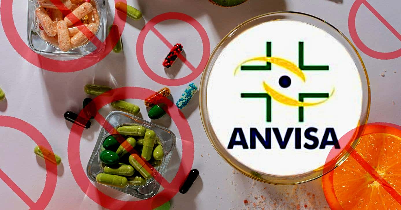 ANVISA proíbe lista com 13 suplementos (Foto Reprodução/Montagem/Lennita/Tv Foco/Canva)