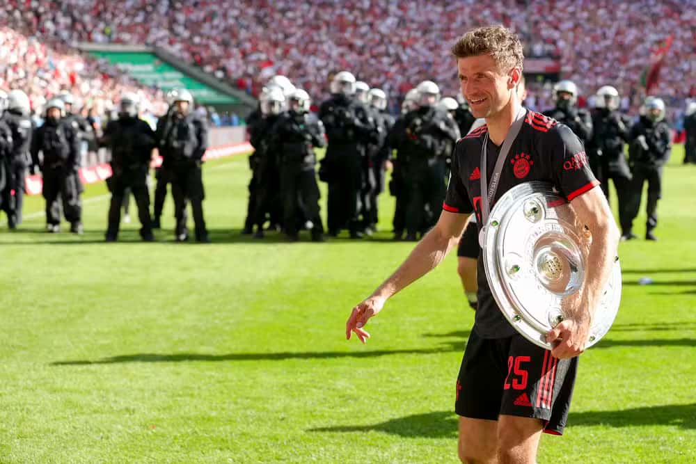 Müller tem 12 títulos da Bundesliga com o Bayern de Munique — Foto: Getty Images