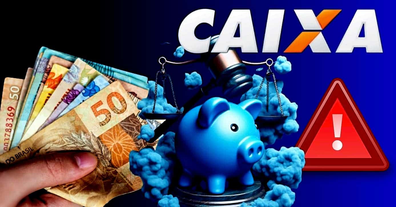 Ilustração dinheiro/poupança CAIXA (Foto Reprodução/Montagem/Lennita/Tv Foco/Canva/Lennita)