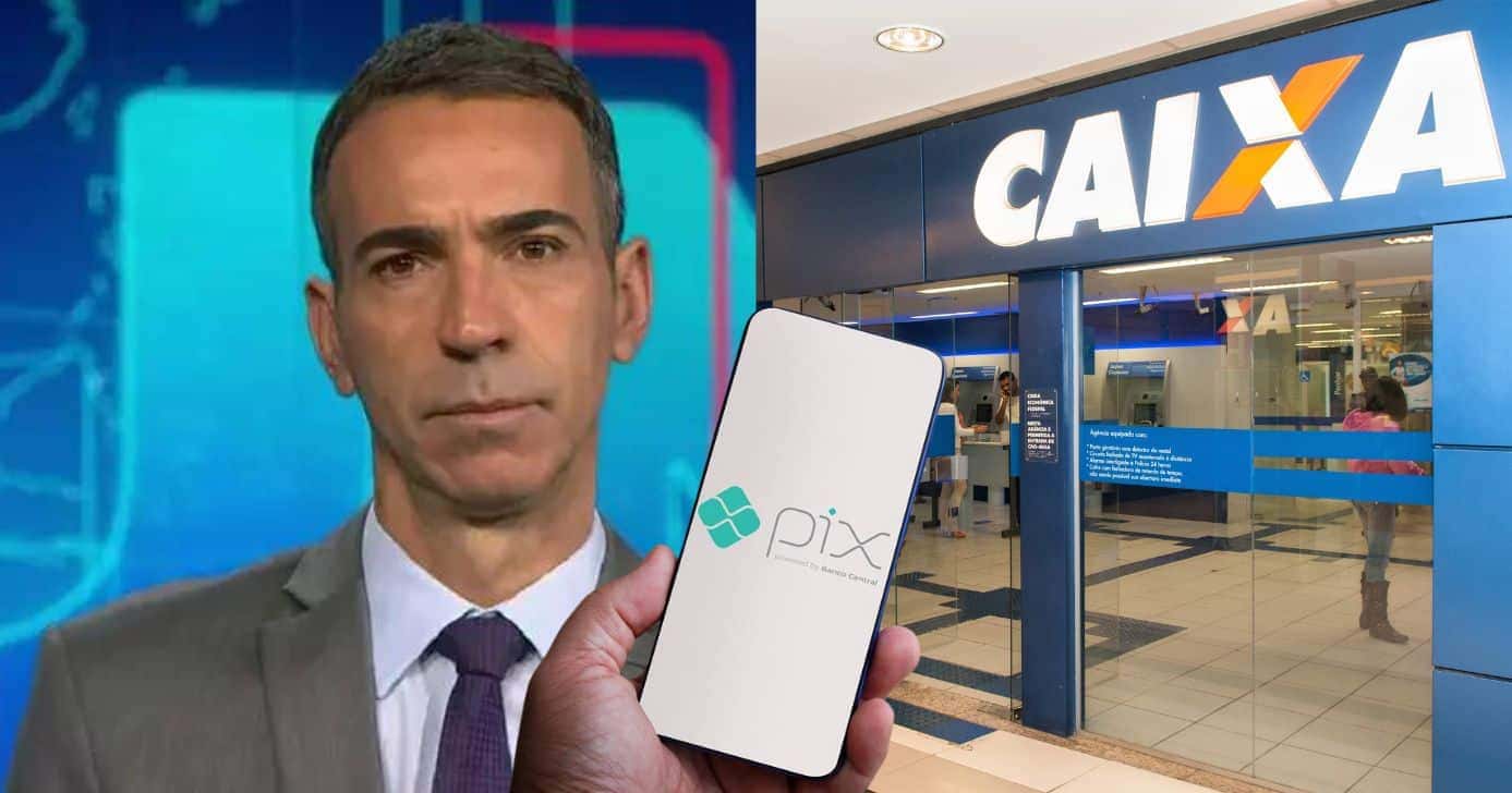 César Tralli e alertas no PIX da Caixa e mais - Foto Reprodução Internet