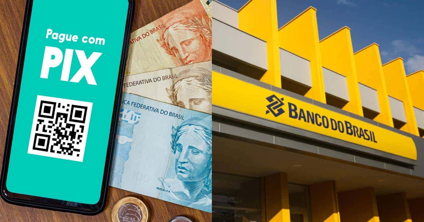 Ilustração PIX e agência do Banco do Brasil (Fotos: Reproduções / Canva / Internet)