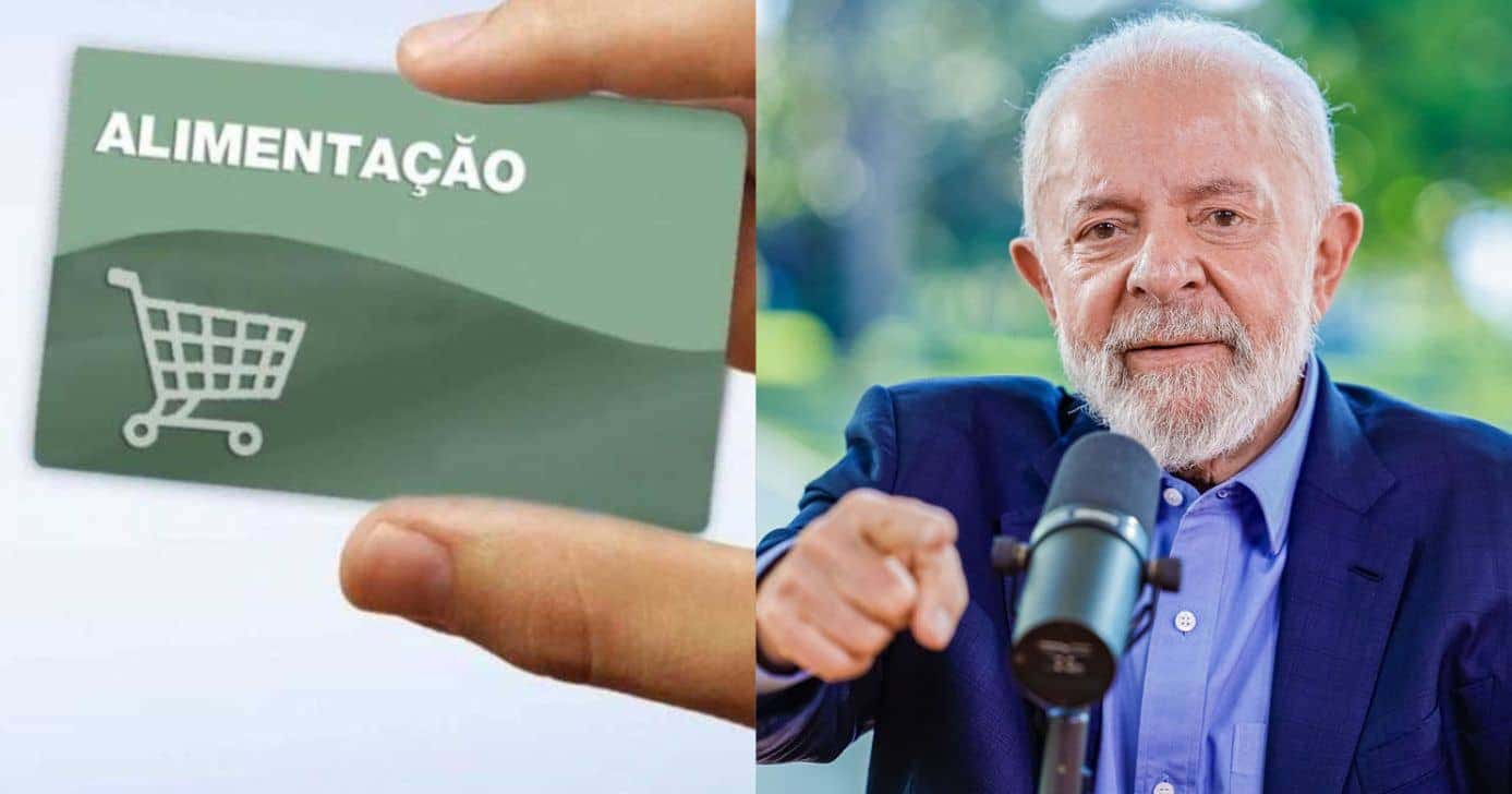 Ilustração vale-alimentação e Lula (Fotos: Reproduções / Internet / Ricardo Stuckert)