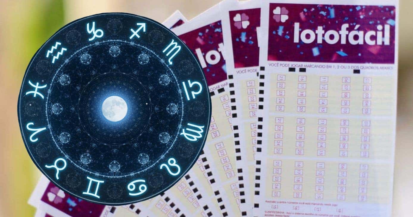 Signos do zodíaco e volantes da Lotofácil (Fotos: Reproduções / Canva / Rodrigo de Oliveira)