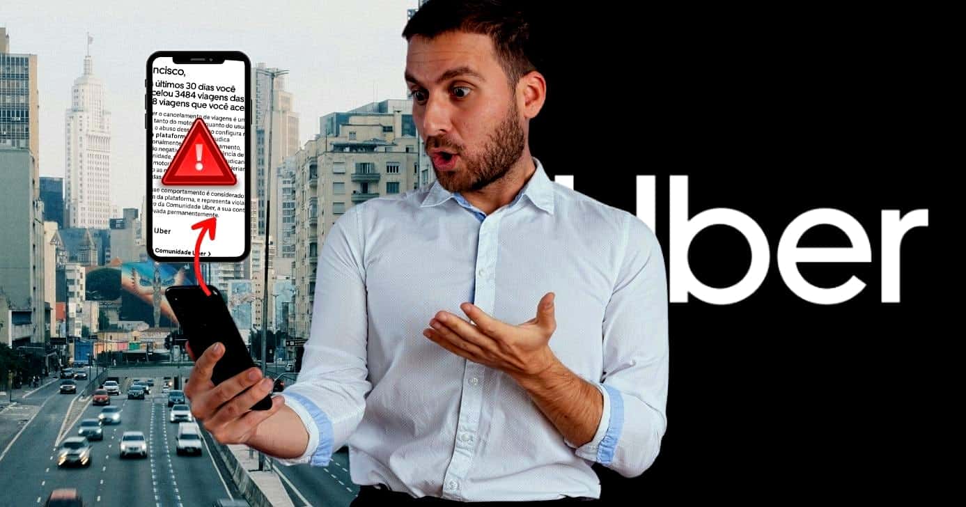 Uber traz pior punição aos motoristas que cancelam viagens ( Foto Reprodução/Montagem/Tv Foco/Lennita/Canva/Uber)
