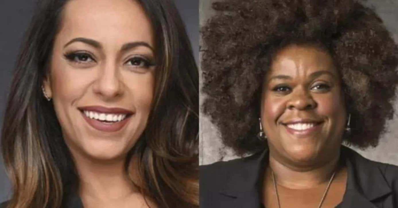 Samantha Schmütz e Cacau Protásio 'tretam' em gravação (Foto: Reprodução/ Internet)