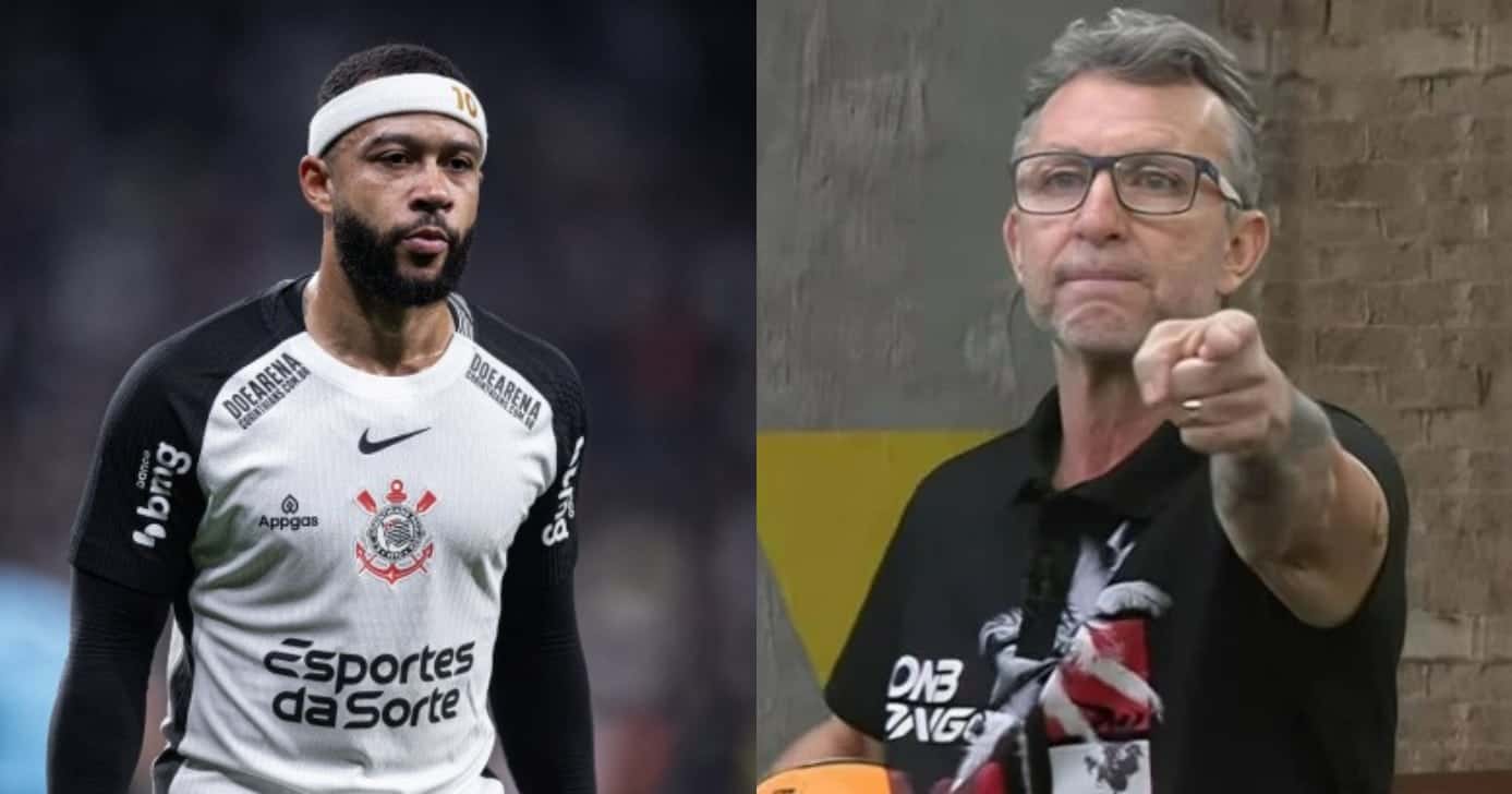 Neto para os Donos da Bola com adeus de Depay no Corinthians (Foto: Reprodução/Montagem TV Foco)