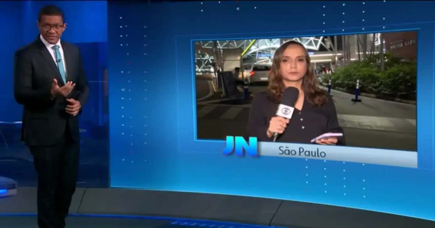Marcelo Bonfim deu notícia no Jornal Nacional (Foto: TV Globo)