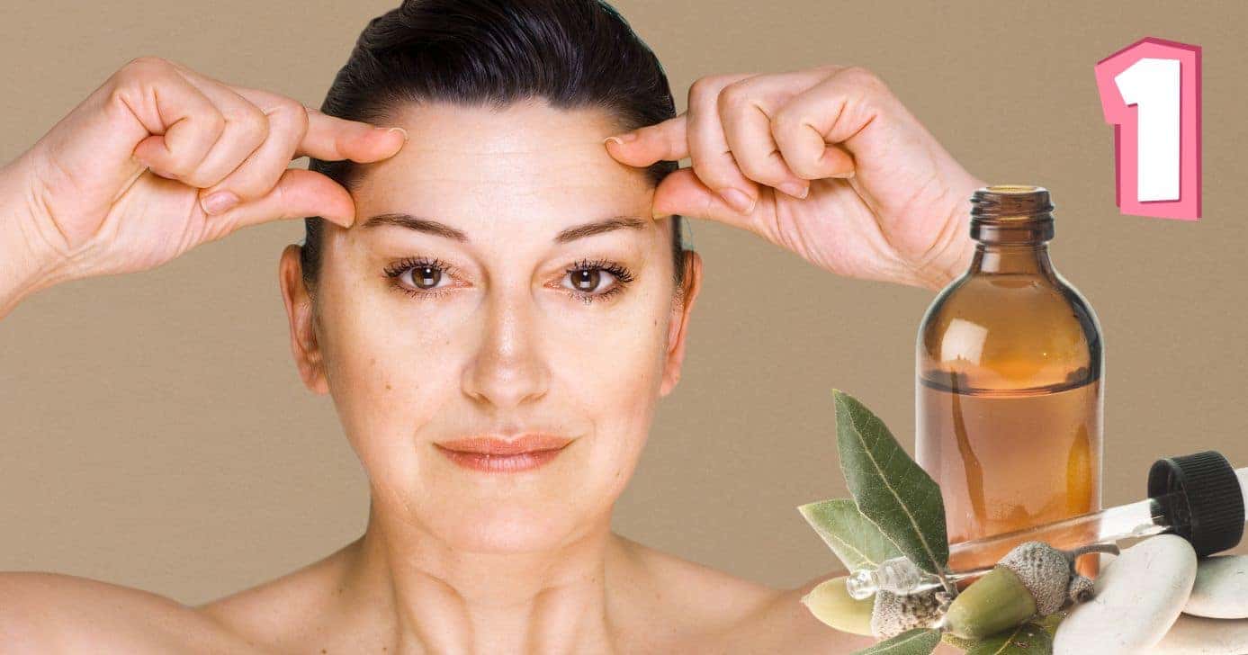 Mulher sem rugas e óleo natural (Foto: Reprodução / Canva / Montagem TV Foco)