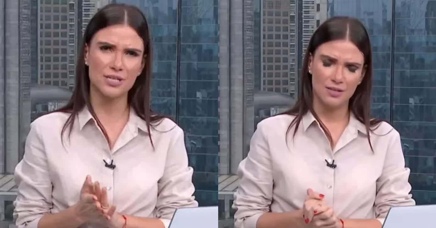 Sabina Simonato comete erro na Globo e Scheuer intervém: ajuda” (Foto: Reprodução/Montagem TV Foco)