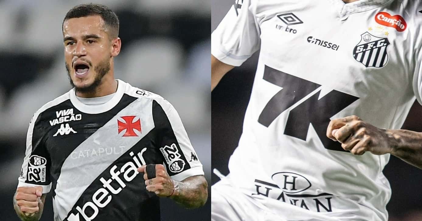 Adeus a Neymar: Atacante do Santos com Coutinho no Vasco (Foto: Reprodução/Montagem TV Foco)