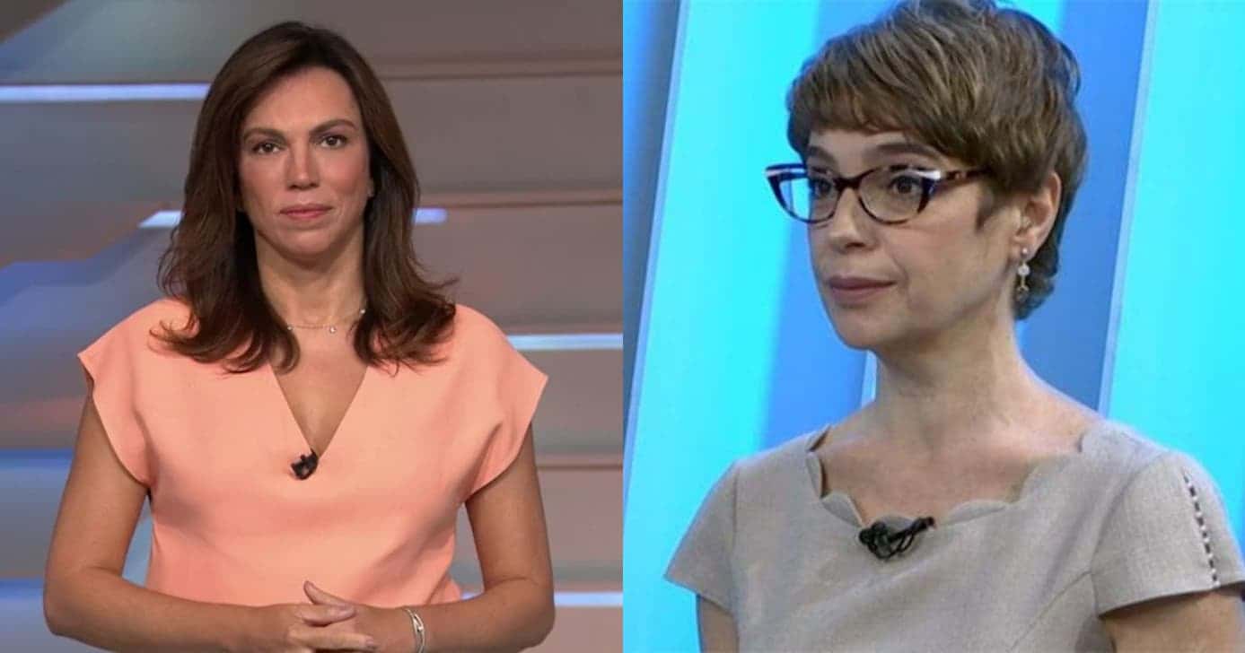 Ana Paula substitui Lo Prete no Jornal da Globo: "Não aguenta" (Foto: Reprodução/Montagem TV Foco)