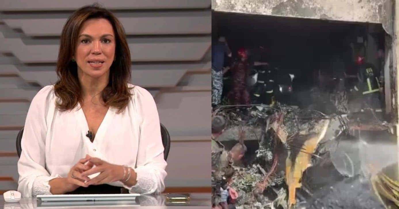 Ana Paula Araújo noticia queda de avião - Fotos: Internet