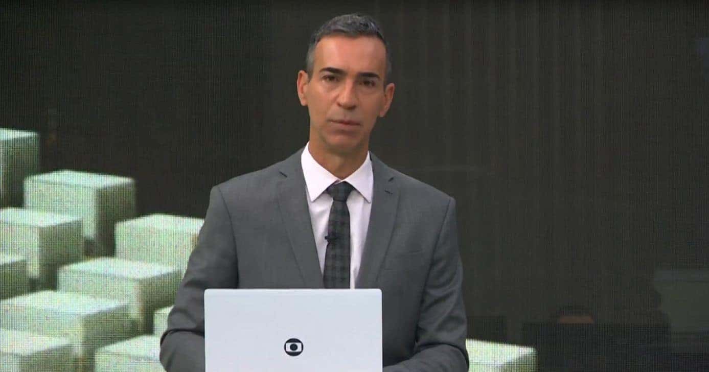 César Tralli no Jornal Hoje (Foto: Reprodução / Globo)