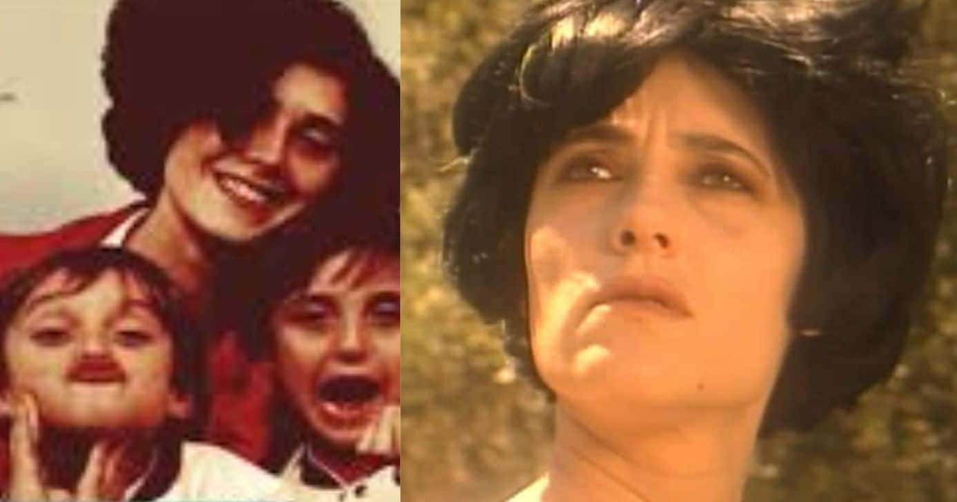 Christiane Torloni ao lado dos filhos e em cena de A Viagem (Fotos: Reproduções / Record / Globo)