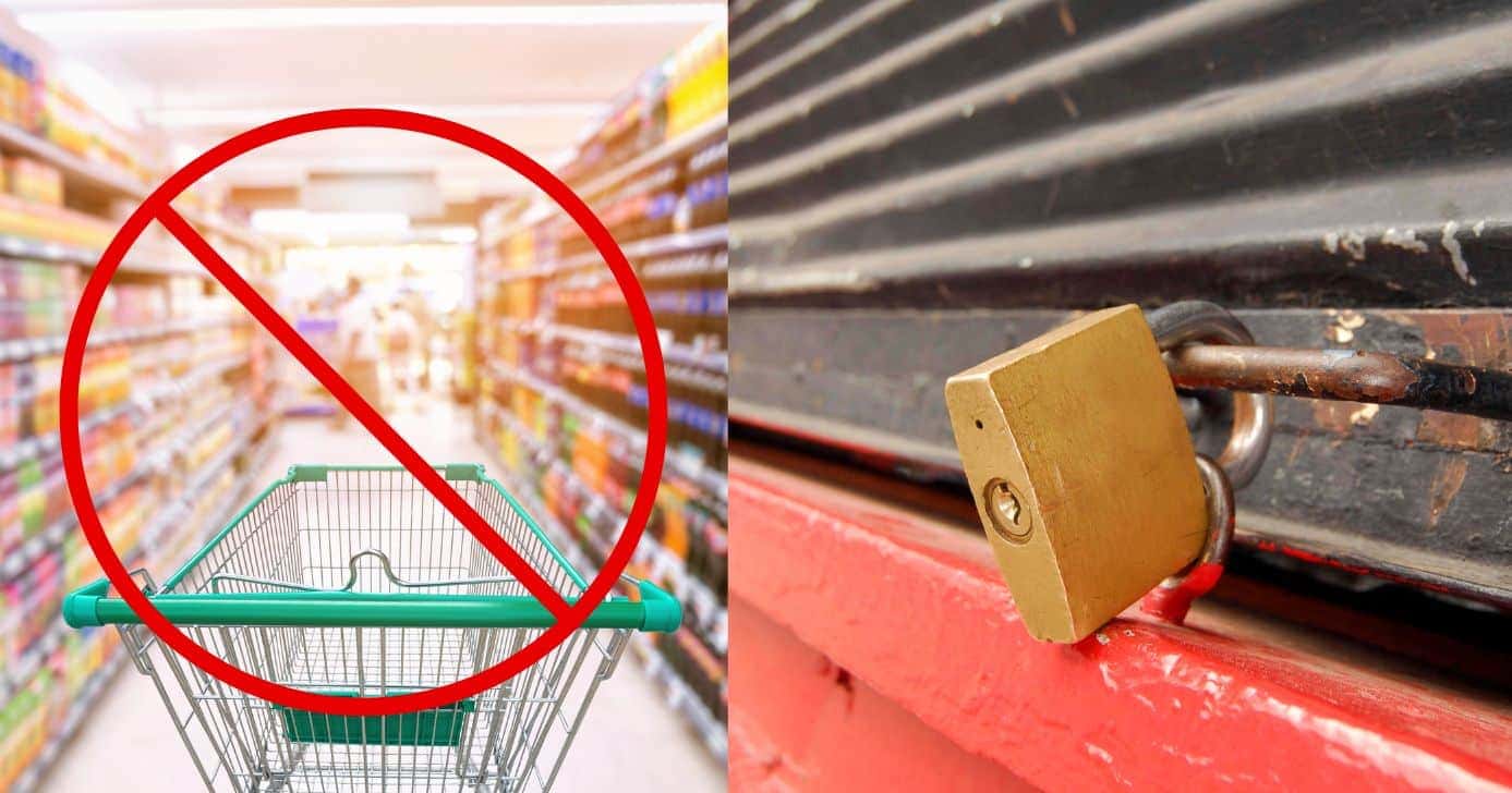Ilustração de supermercado fechado - Foto Reprodução Internet