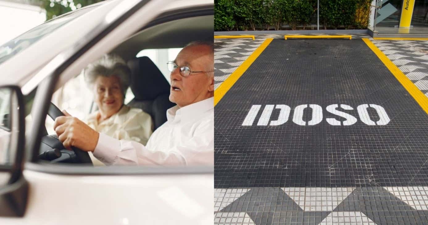 Idosos / Estacionamento - (Foto: Montagem/TV Foco)