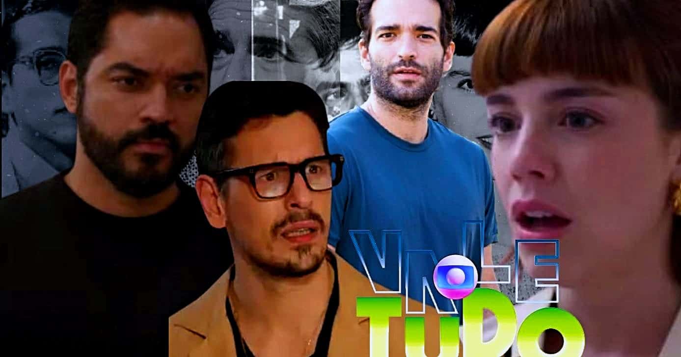 Vale Tudo traz reviravolta envolvendo gravidez de Solange e ligação com Mário Sérgio, Afonso e Renato (Foto Reprodução/Montagem/Lennita/Canva/Tv Foco/GMN/Globo)