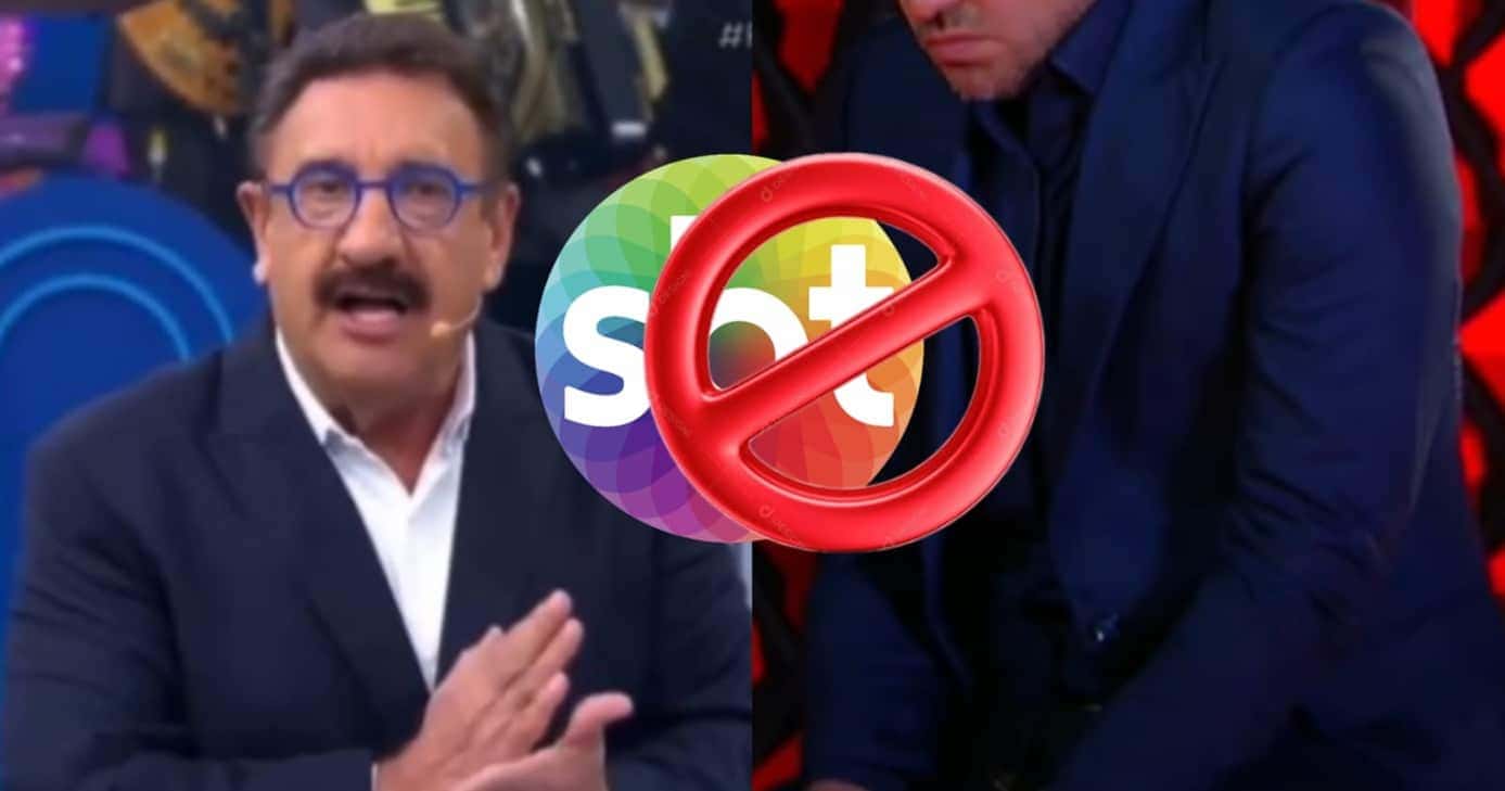 Ratinho se enfurece ao sofrer com proibição de famoso no ar no SBT (Foto: Reprodução/ SBT/ Montagem)