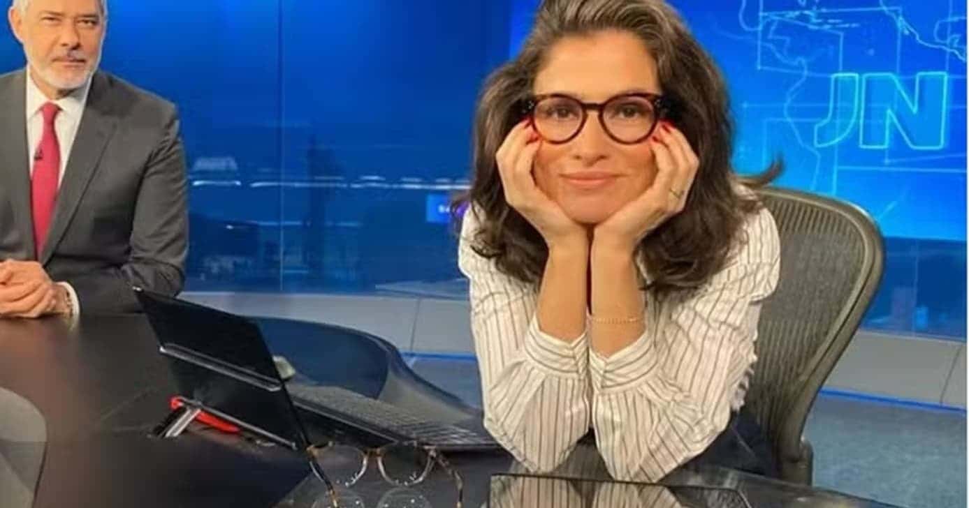 Renata Vasconcellos no JN (Foto: Reprodução/ Instagram)