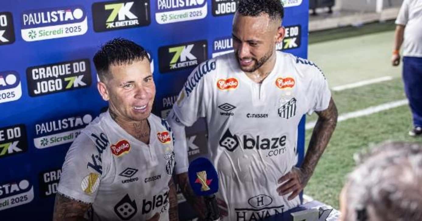Soteldo e Neymar no Santos (Foto: Divulgação/Santos)