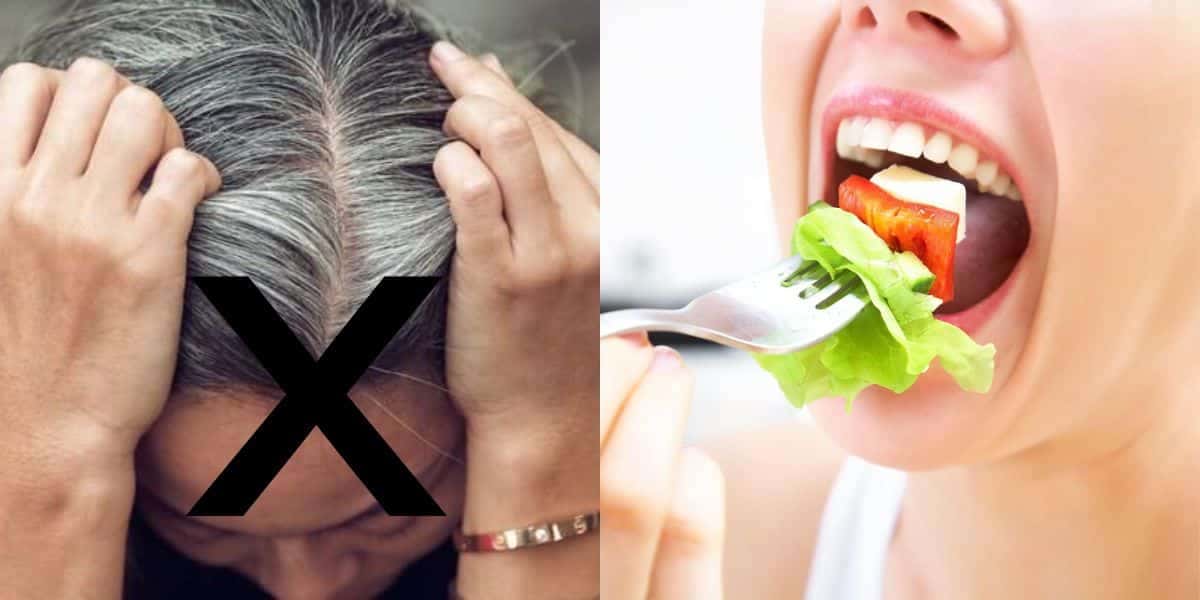 Falta dessa vitamina pode deixar o cabelo branco (Reprodução: Montagem TV Foco)