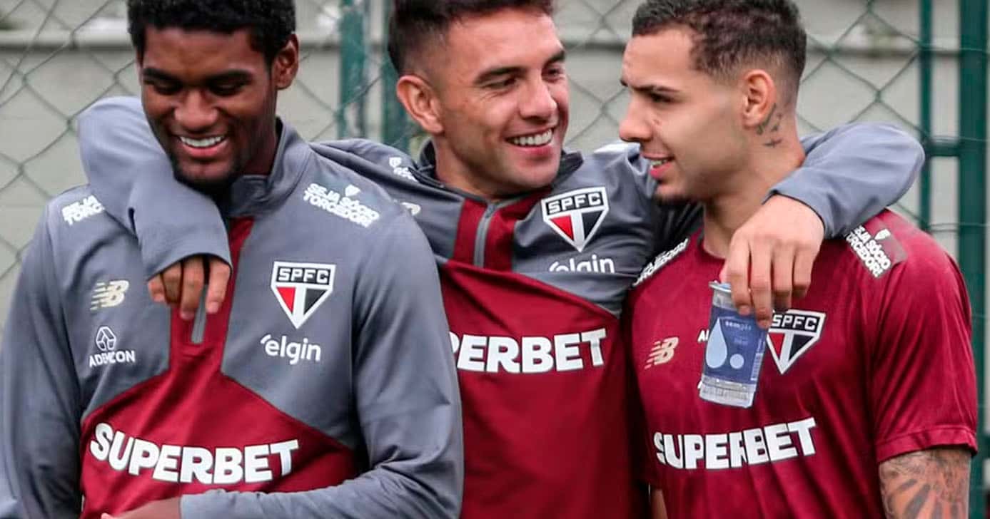 Jogadores do São Paulo (Foto: Reprodução)