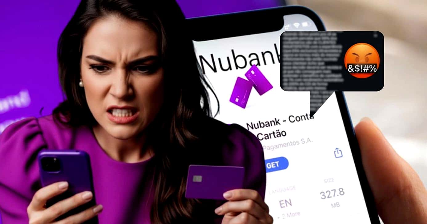 Fim de serviço do Nubank gera revolta entre clientes (Foto Reprpdução/Montagem/Lennita/Tv Foco/Canva/Instagram/Nubank)