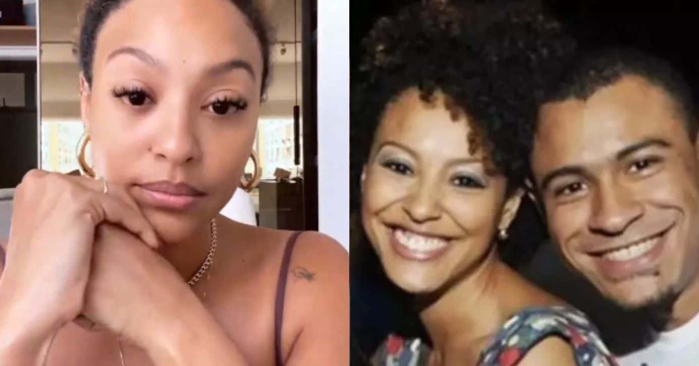 Sheron Menezzes comunica morte do irmão - Montagem