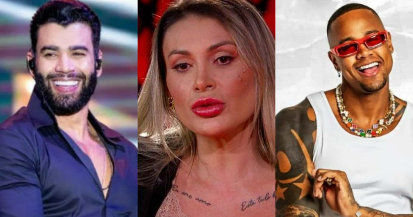 Andressa Urach passa Leo Santana e expõe Gusttavo Lima (Foto: Reprodução/Montagem TV Foco)