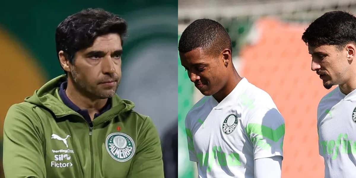 Abel Ferreira vê Vanderlan e Piquerez treinando (Reprodução: Cesar Greco)