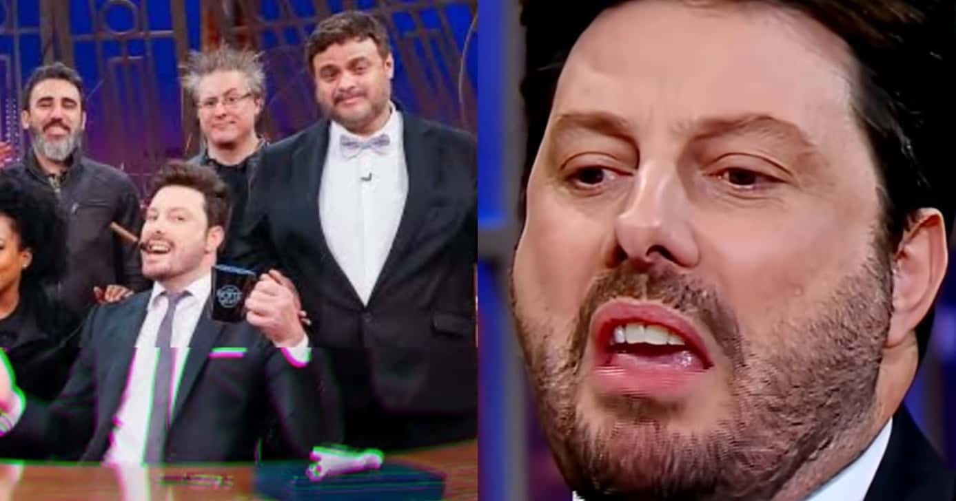 Integrante do The Noite não se contém e dispara a Danilo Gentili: "Você é uma bich*" (Foto: Reprodução/ SBT/ Montagem)