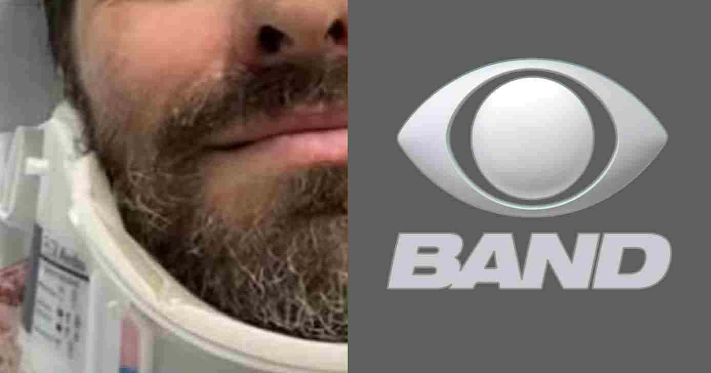Famoso e logo da Band (Fotos: Reproduções / Instagram / Band)