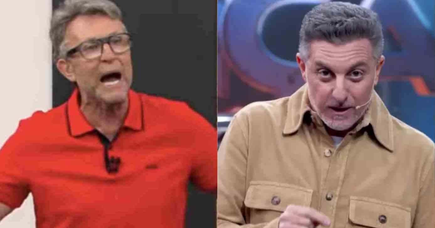 Neto no Apito Final e Luciano Huck no Domingão (Fotos: Reproduções / Band / Globo)