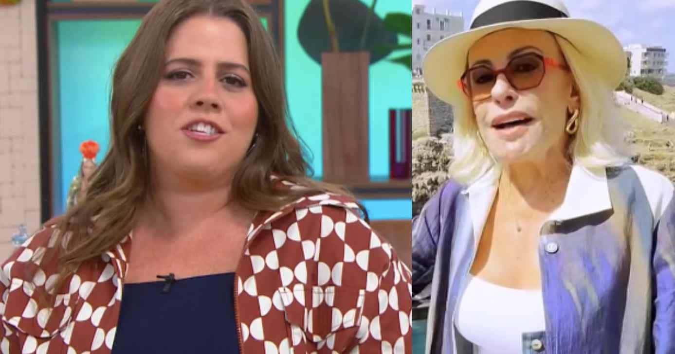 Tati Machado no Mais Você e Ana Maria (Fotos: Reproduções / Globo)
