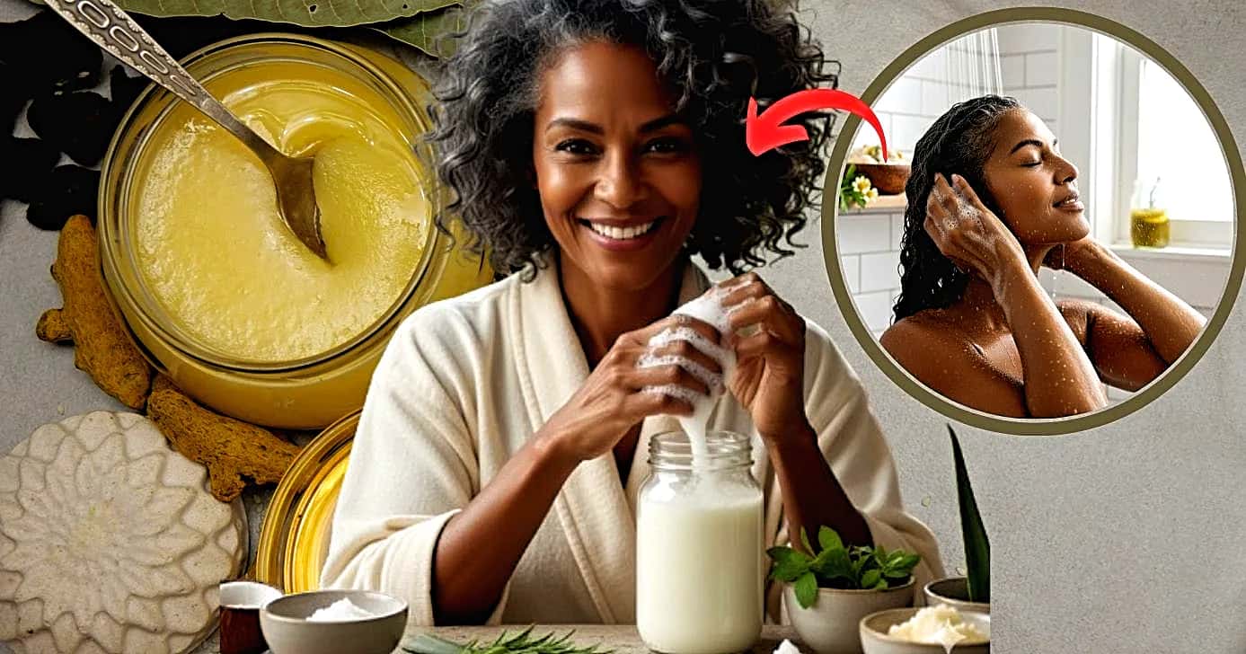 Grisalhos podem ser valorizados com essa receita de shampoo caseiro (Foto Reprodução/Montagem/Lennita/Tv Foco/GMN)