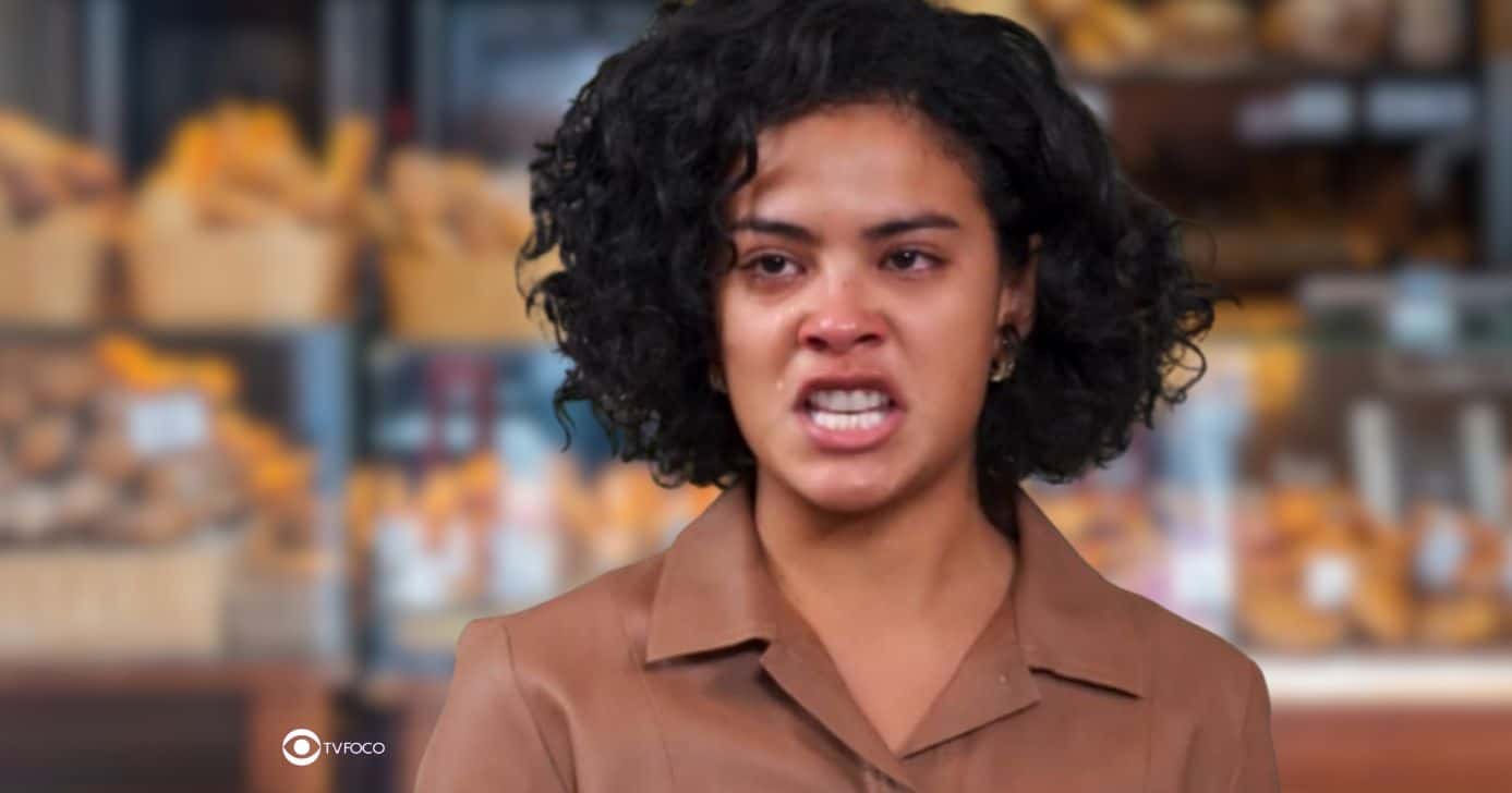 Ilustração de Fátima em padaria em Vale Tudo (Foto: Reprodução / Globo / Montagem TV Foco)