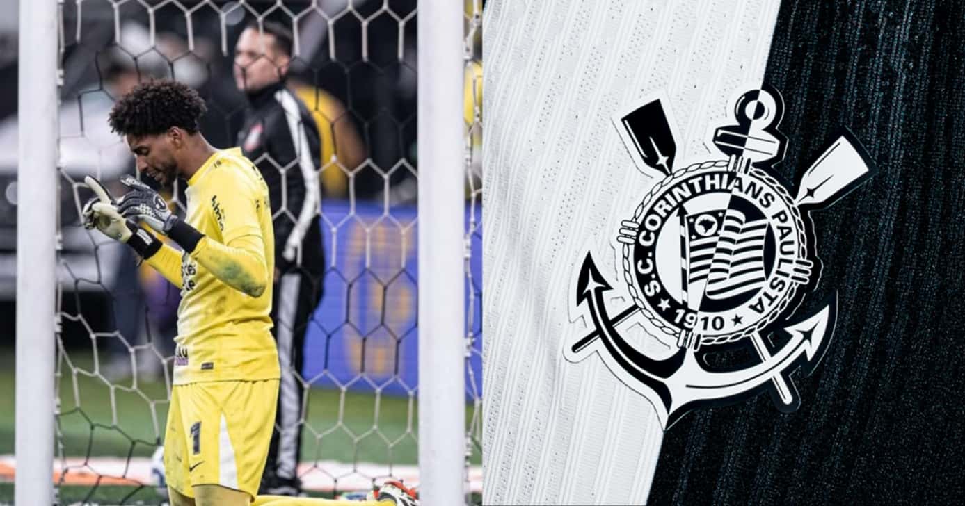 Hugo Souza, do Corinthians - Montagem/TV FOCO